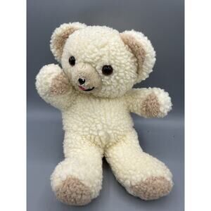Snuggle Bear Plush Fabric Softener Mascot Teddy Cream 10” Vintage Style